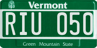 VT license plate RIU050