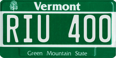 VT license plate RIU400