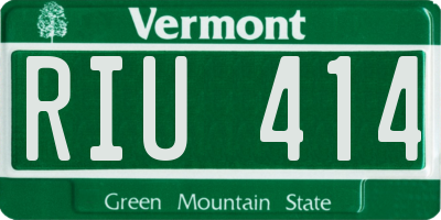 VT license plate RIU414