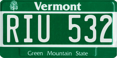VT license plate RIU532