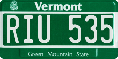 VT license plate RIU535
