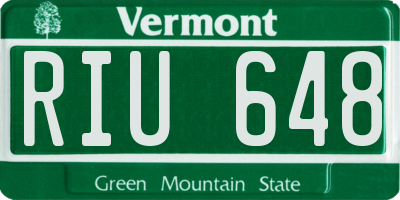 VT license plate RIU648