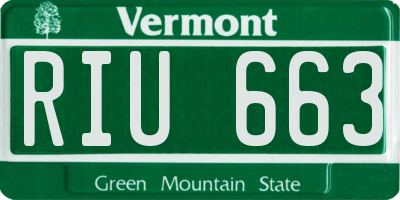 VT license plate RIU663