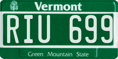 VT license plate RIU699