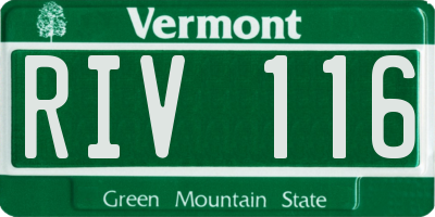 VT license plate RIV116