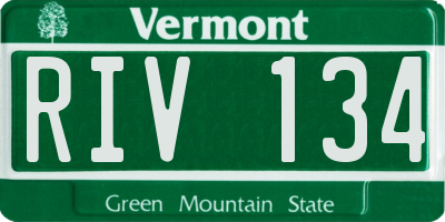 VT license plate RIV134