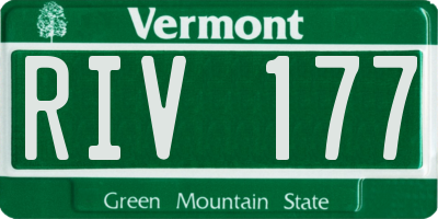 VT license plate RIV177