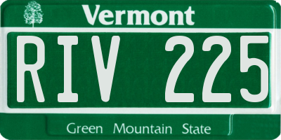 VT license plate RIV225