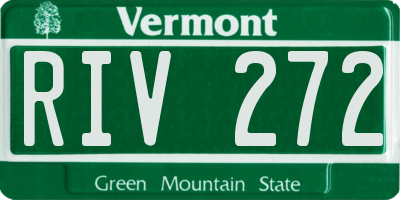 VT license plate RIV272