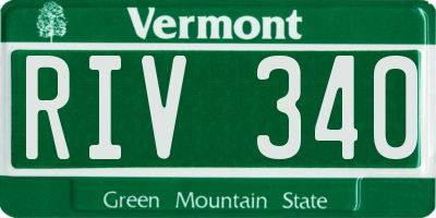 VT license plate RIV340