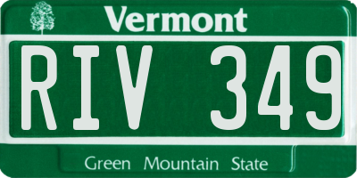 VT license plate RIV349
