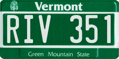 VT license plate RIV351