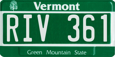 VT license plate RIV361