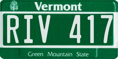 VT license plate RIV417