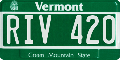 VT license plate RIV420