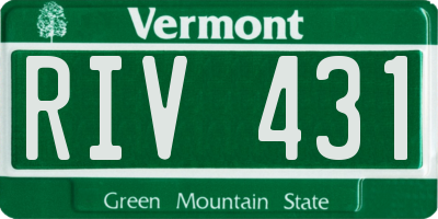VT license plate RIV431