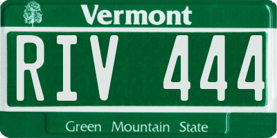 VT license plate RIV444