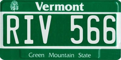 VT license plate RIV566