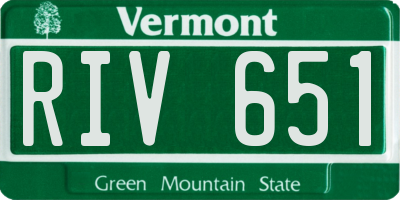 VT license plate RIV651