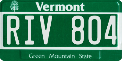 VT license plate RIV804