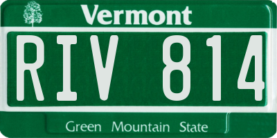 VT license plate RIV814