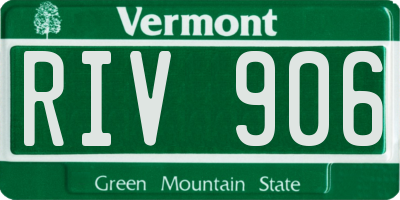 VT license plate RIV906