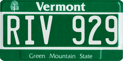 VT license plate RIV929