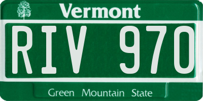 VT license plate RIV970