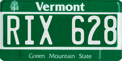 VT license plate RIX628