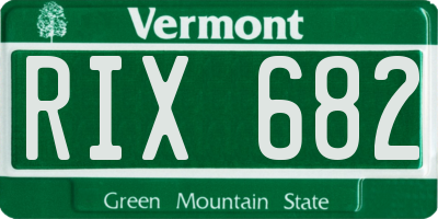 VT license plate RIX682