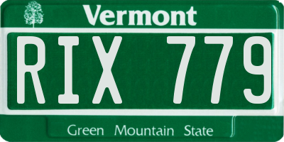 VT license plate RIX779