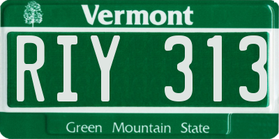 VT license plate RIY313