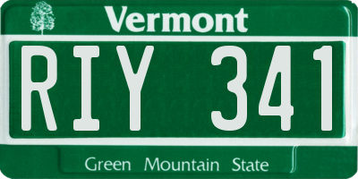 VT license plate RIY341