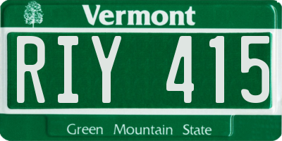 VT license plate RIY415