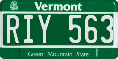 VT license plate RIY563