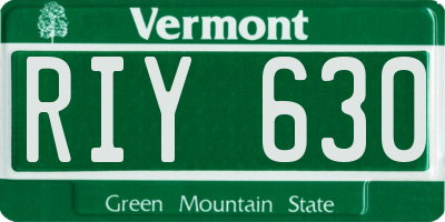 VT license plate RIY630