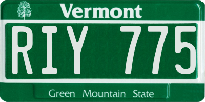 VT license plate RIY775