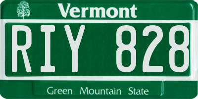 VT license plate RIY828