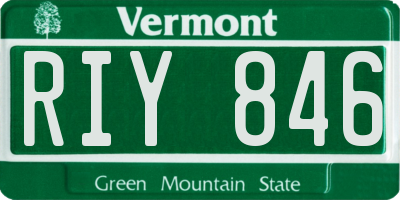 VT license plate RIY846