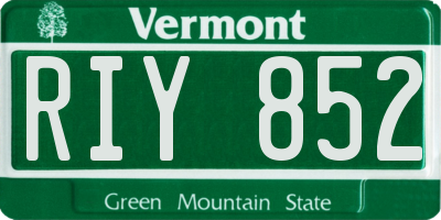 VT license plate RIY852
