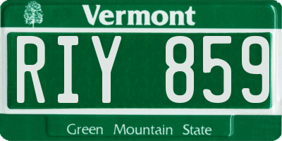 VT license plate RIY859