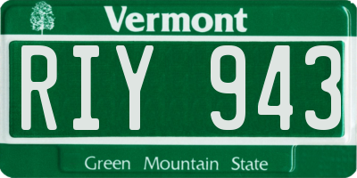 VT license plate RIY943