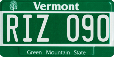 VT license plate RIZ090