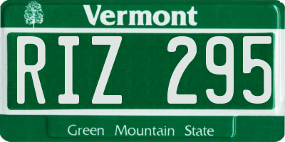 VT license plate RIZ295