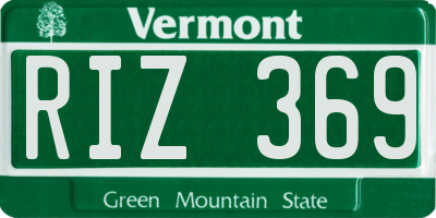VT license plate RIZ369