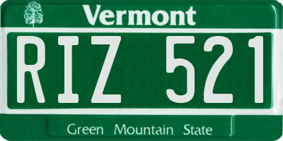 VT license plate RIZ521
