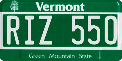 VT license plate RIZ550