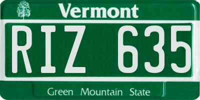 VT license plate RIZ635