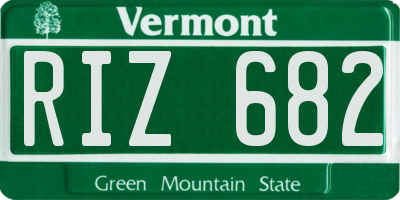 VT license plate RIZ682