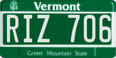 VT license plate RIZ706
